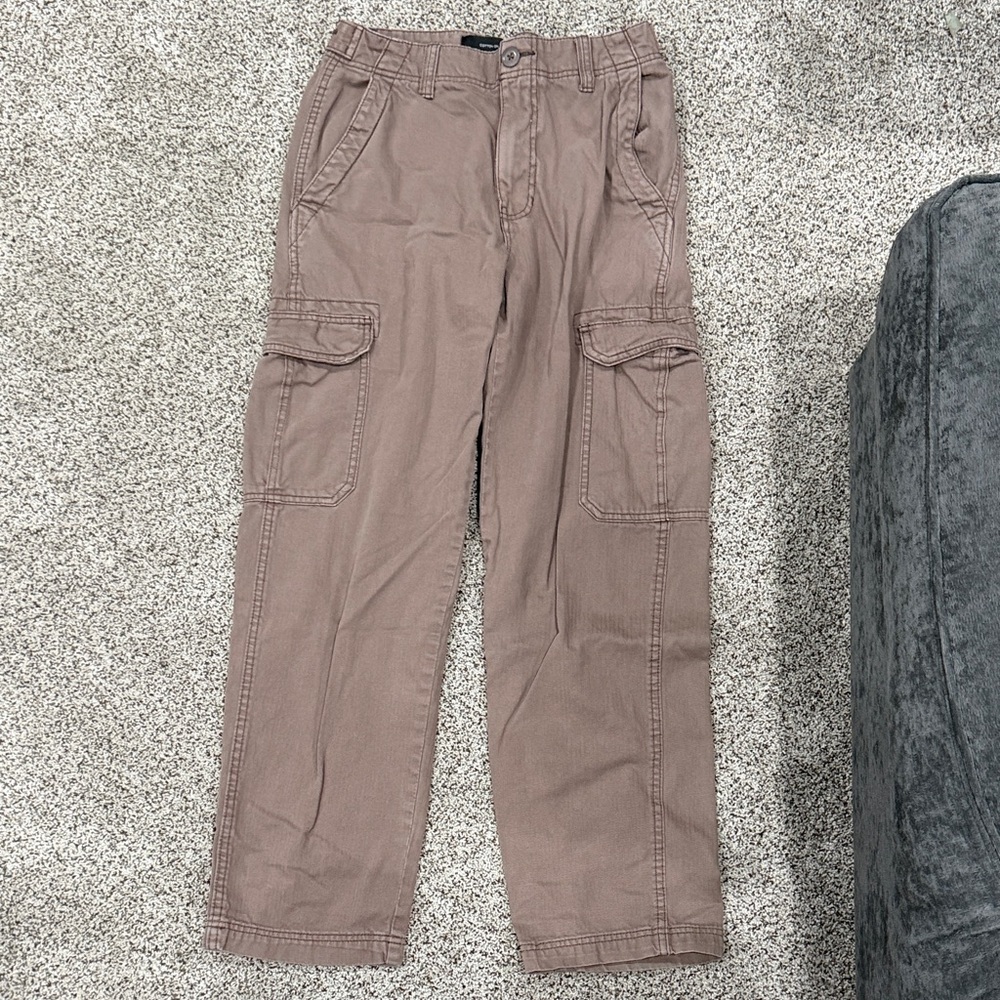 Cotton On Men's Light Brown Cargo Pants Size 30 from a smoke free home